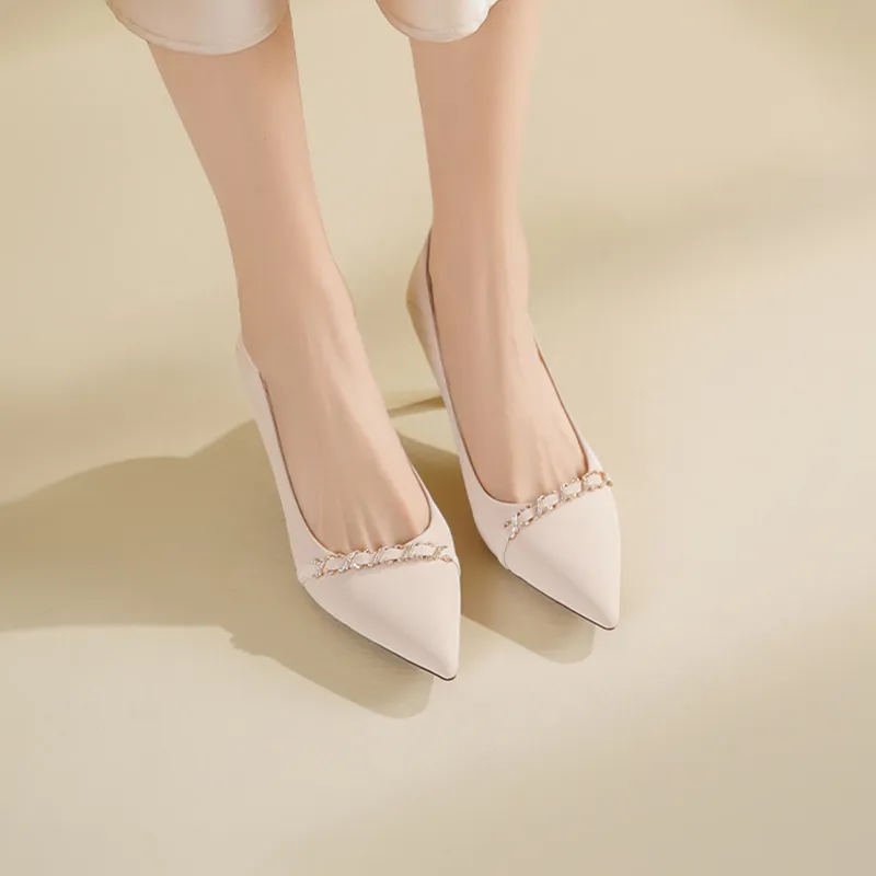 JOSINY High Heels Women's Beige-1