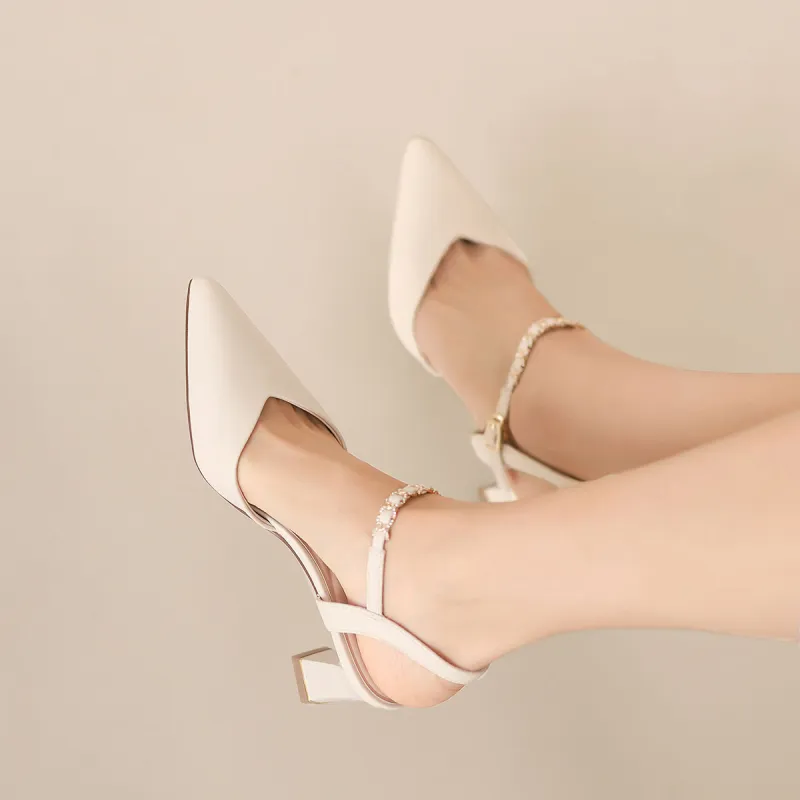 JOSINY Chunky Heel High Heels 6.5cm Women's-7