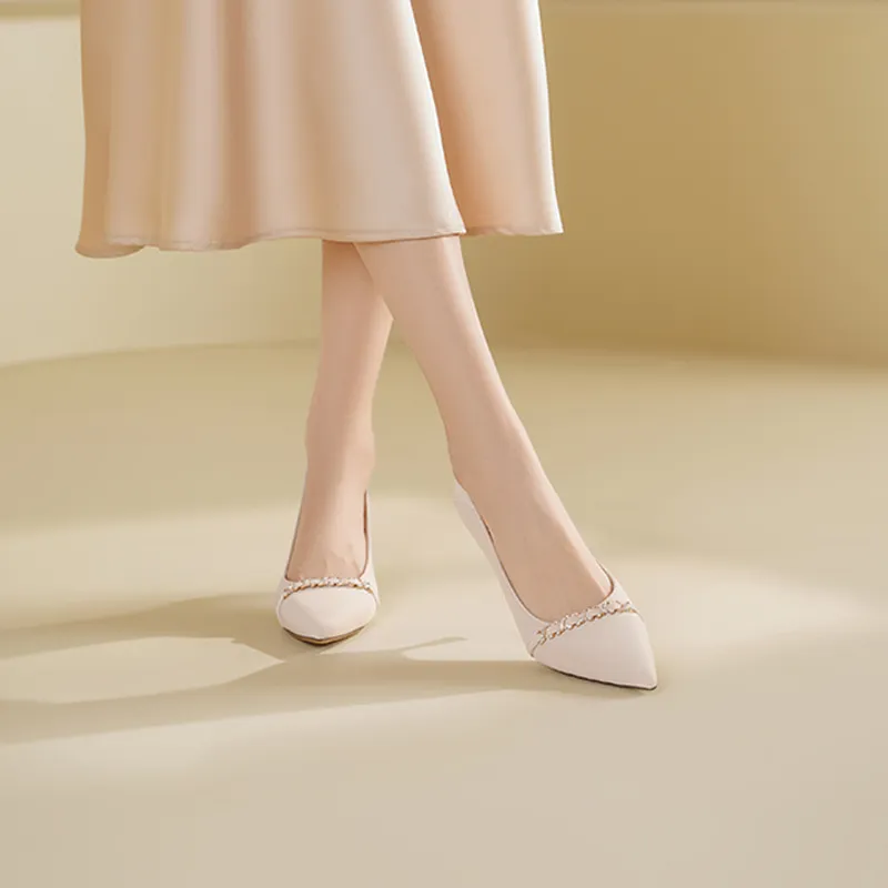 JOSINY High Heels Women's Beige-5