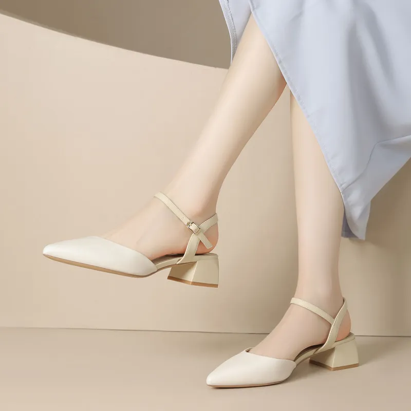 JOSINY Chunky Heel High Heels 4.5cm Women's-5
