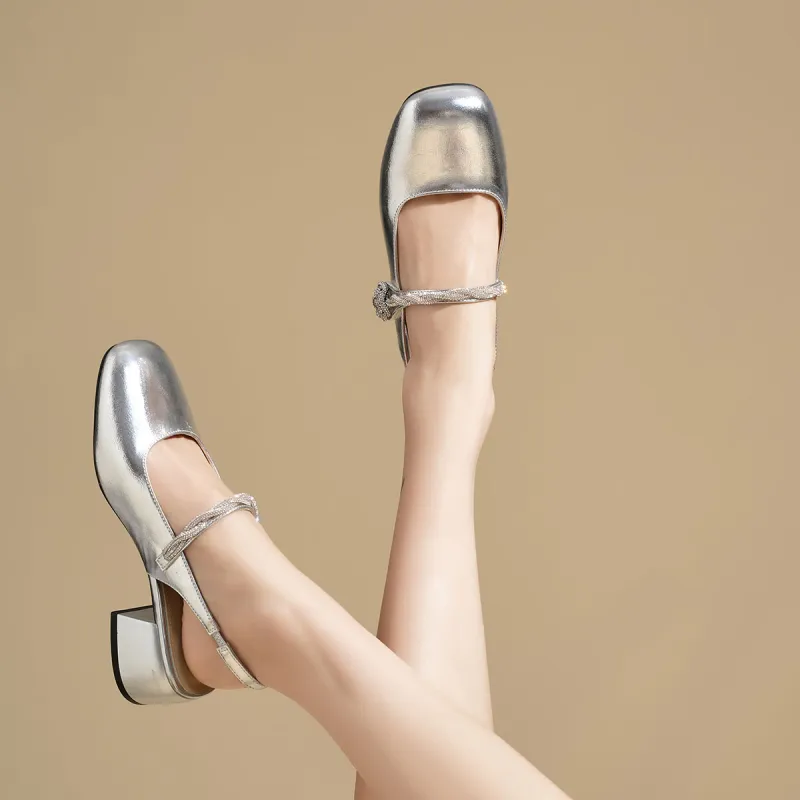 JOSINY Chunky Heel High Heels 5cm Women's-8