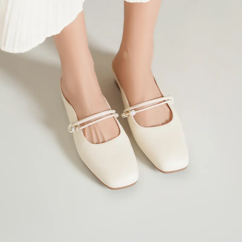 JOSINY Wrap toe Slippers Women's Ecru-1