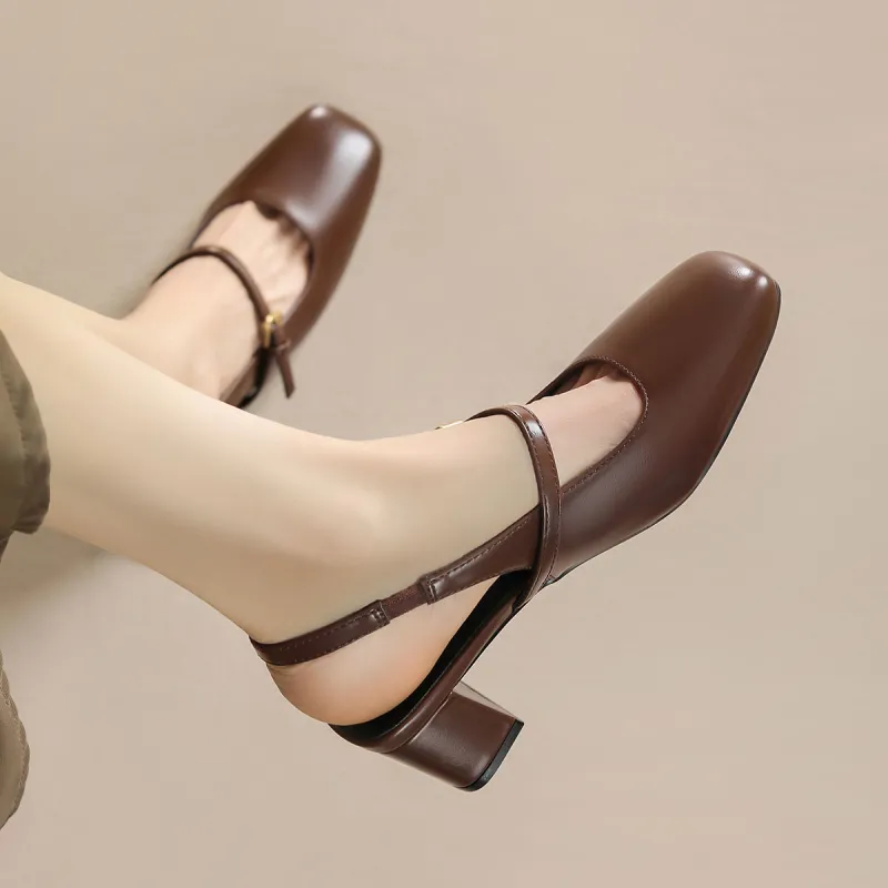 JOSINY Chunky Heel High Heels 5.5cm Women's-7