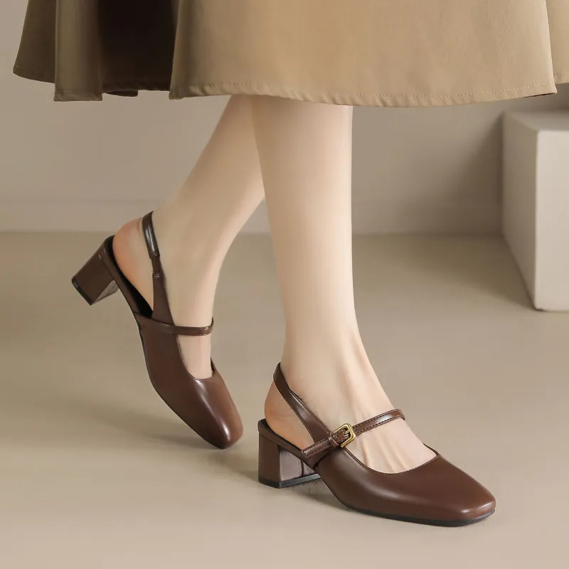JOSINY Chunky Heel High Heels 5.5cm Women's-3