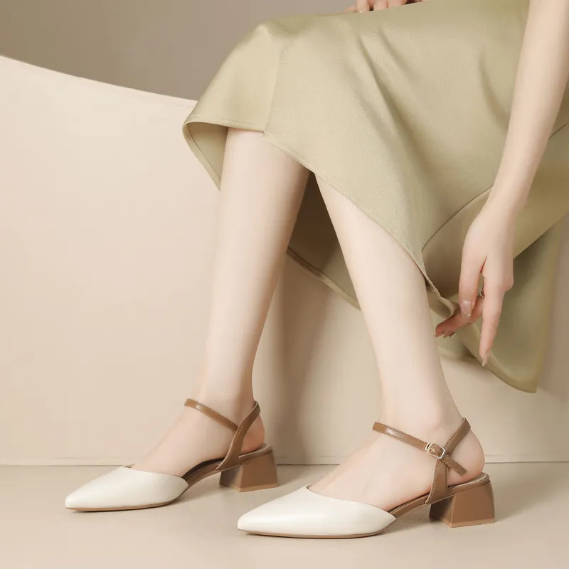 JOSINY Chunky Heel High Heels 4.5cm Women's-9