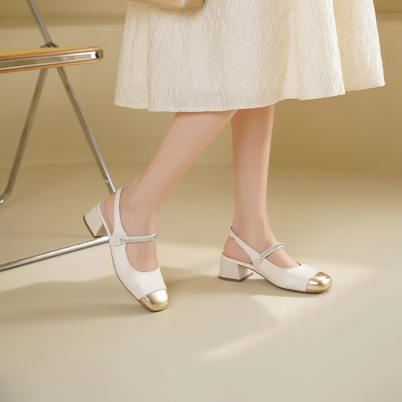JOSINY Casual Single Shoes Women's Beige Gold-2