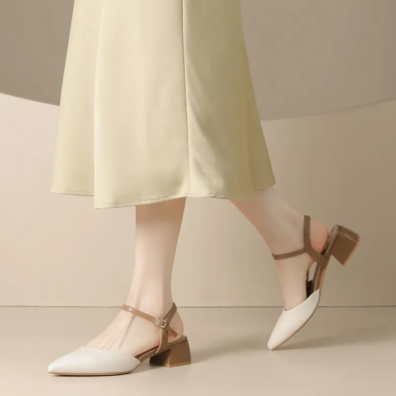JOSINY Chunky Heel High Heels 4.5cm Women's-16