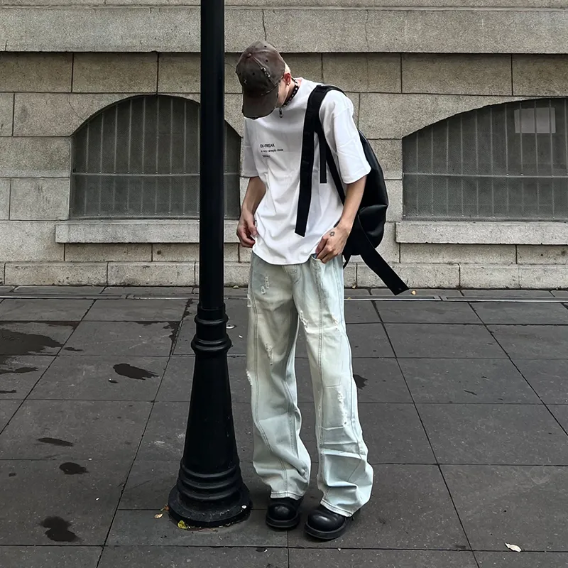 HOKLV Jeans Unisex-4