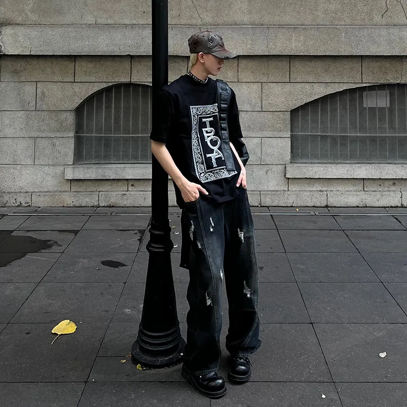 HOKLV Jeans Unisex-13
