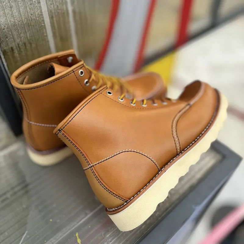 ROCKEY BAND Classic 875 Work Boots Cushioning Abrasion Resistant Breathable Coverage High Top Outdoor Shoes Men's-7