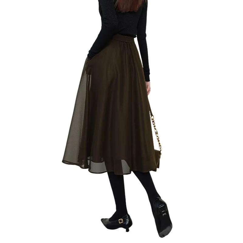 Late White Skirt Women's Coffee-1