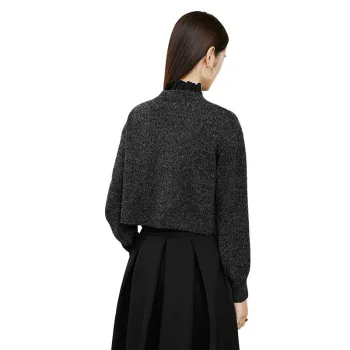 Late White Knitwear Women's Black Gray Color