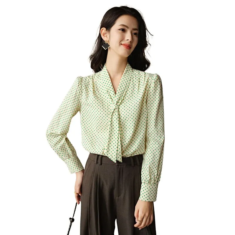 Late White Shirt Women's Polka Dot-3