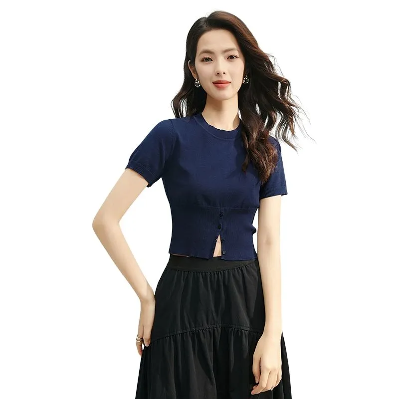 Late White Knitwear Women's Dark Blue-2