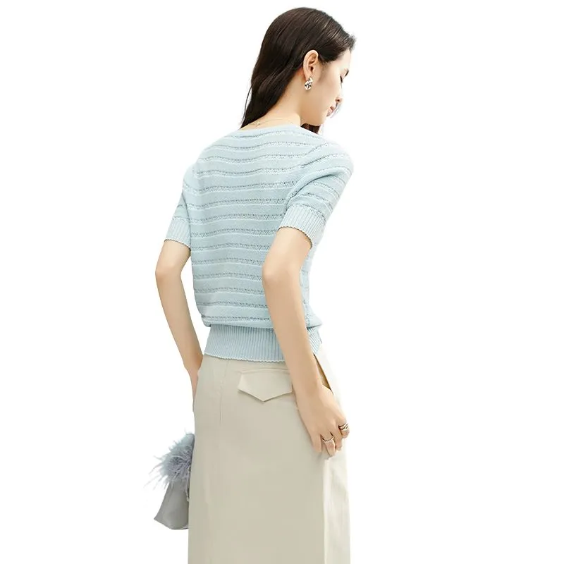 Late White Knitwear Women's Blue-3