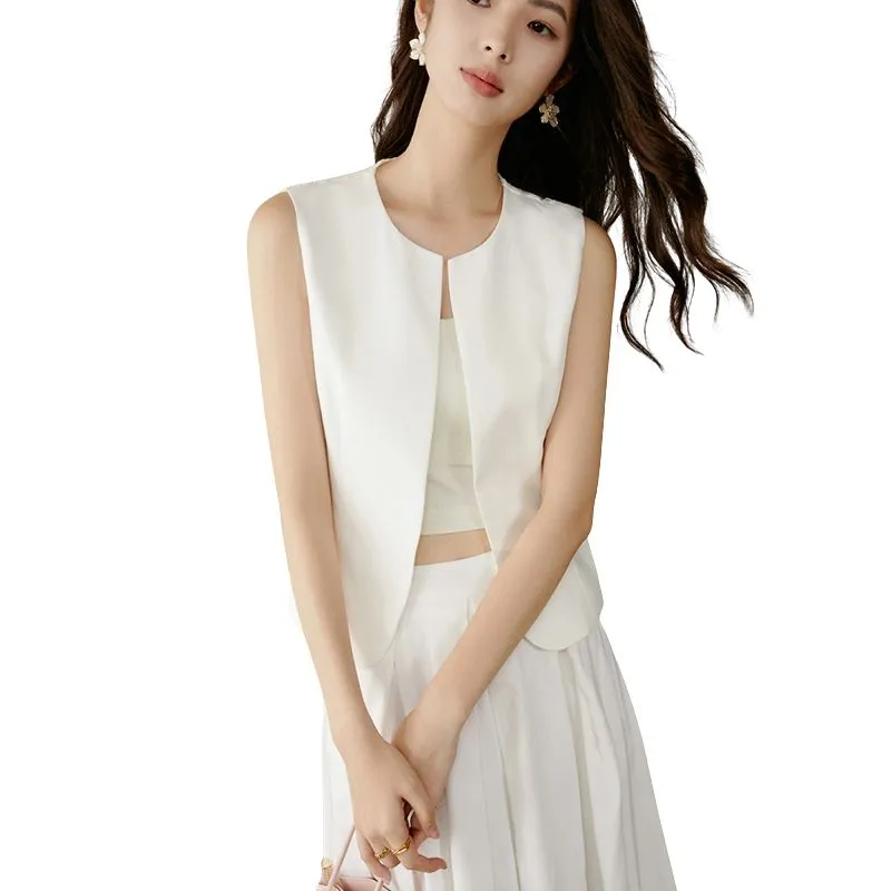 Late White Vests Women's Ecru-1