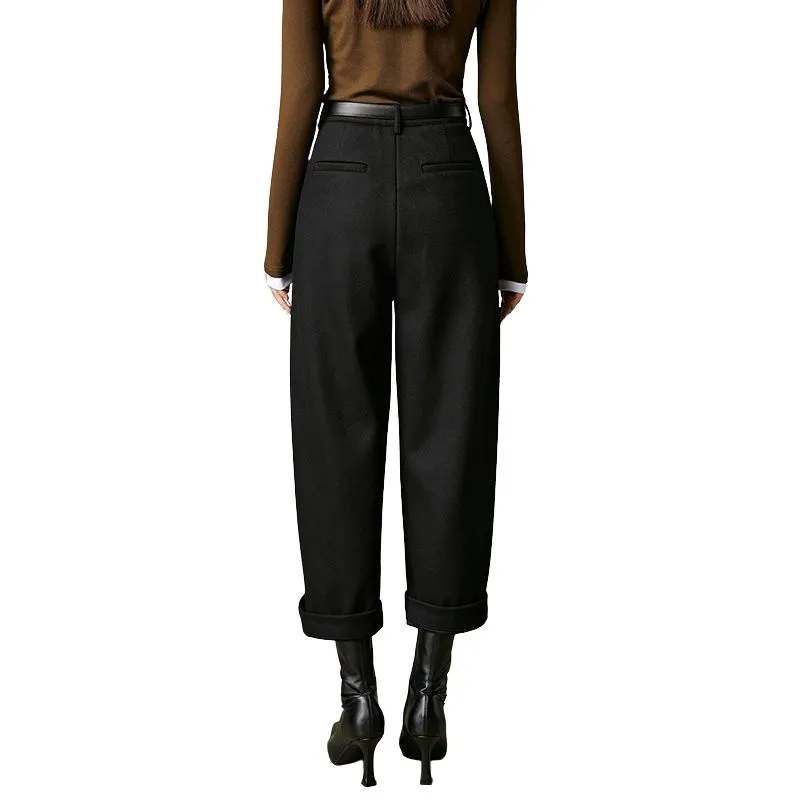 Late White Casual Pants Women's Dark Umber-5