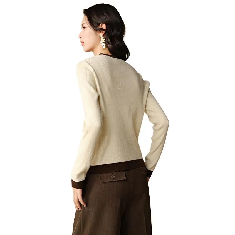 Late White Knitwear Women's Beige Apricot-3