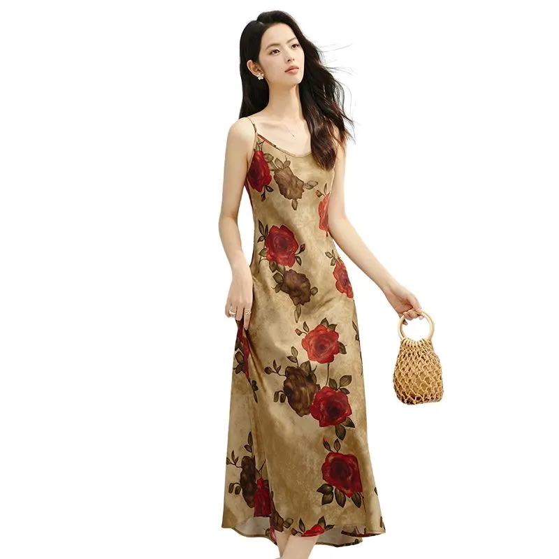 Late White Slip Dresses Women's Multicolor-2