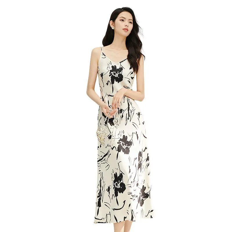 Late White Slip Dress Women's Multicolor-2