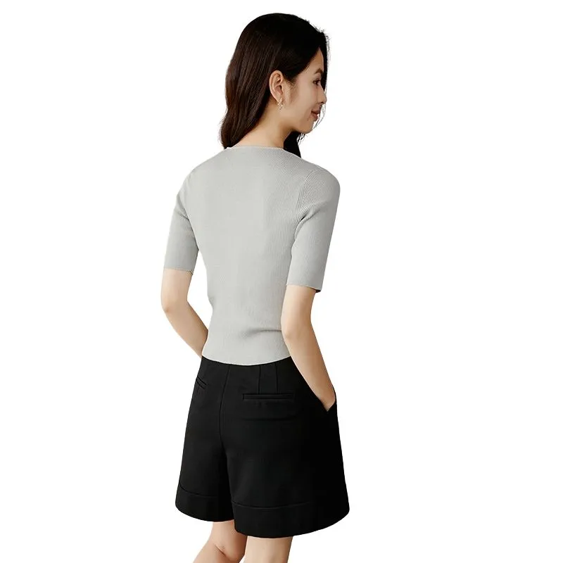 Late White Knitwear Women's Light Gray-3