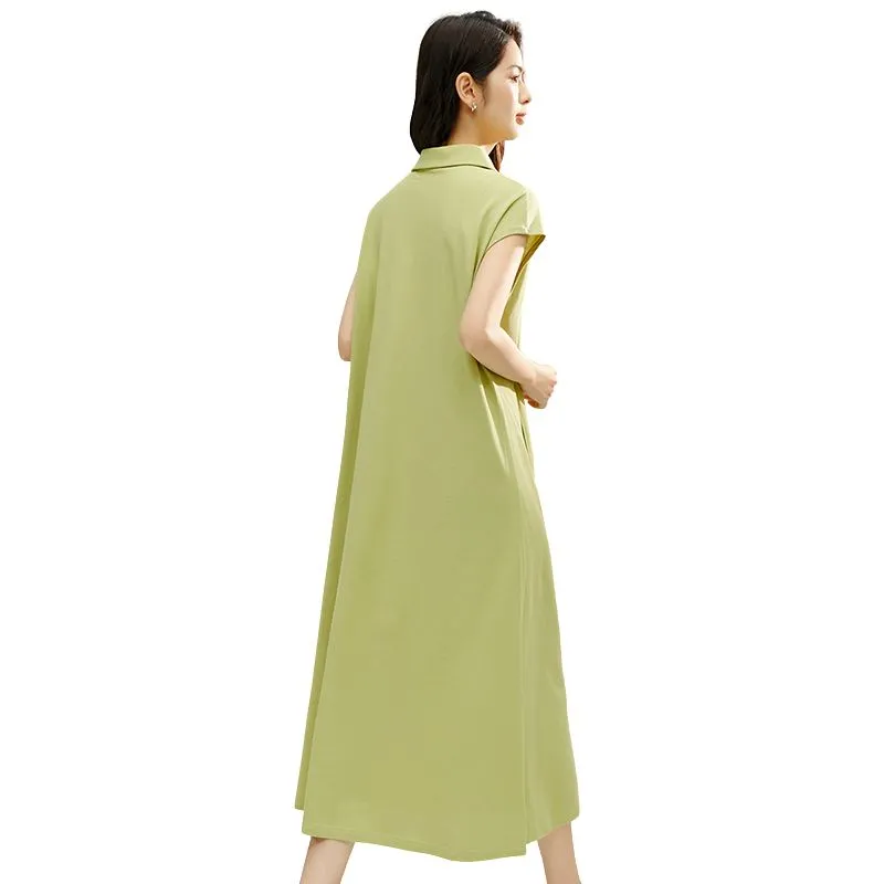 Late White Short Sleeved Dress Women's-3