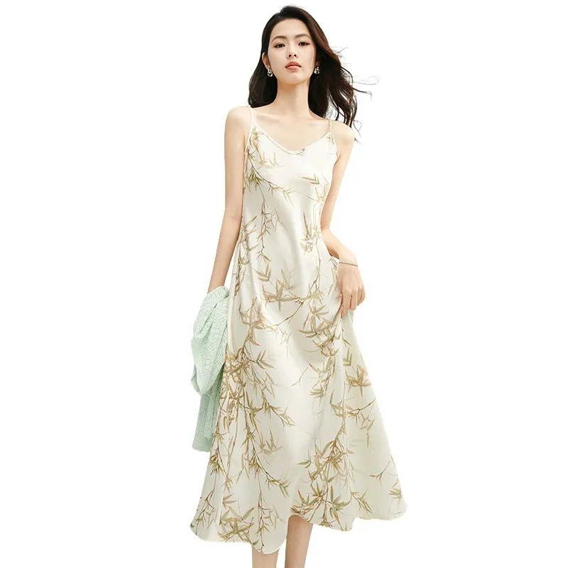 Late White Slip Dress Women's Multicolor-2