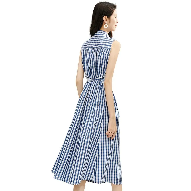 Late White Sleeveless Dress Women's-3