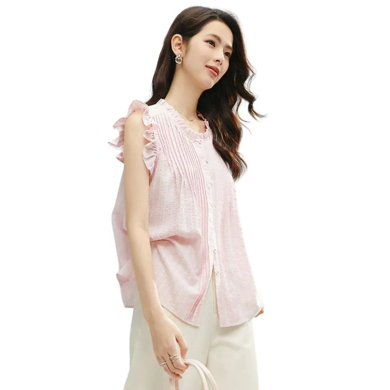 Late White Shirts Women's Pink-2