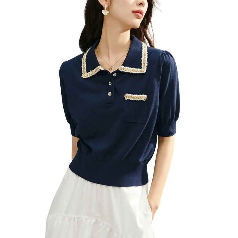 Late White Knitwear Women's Dark Blue-2