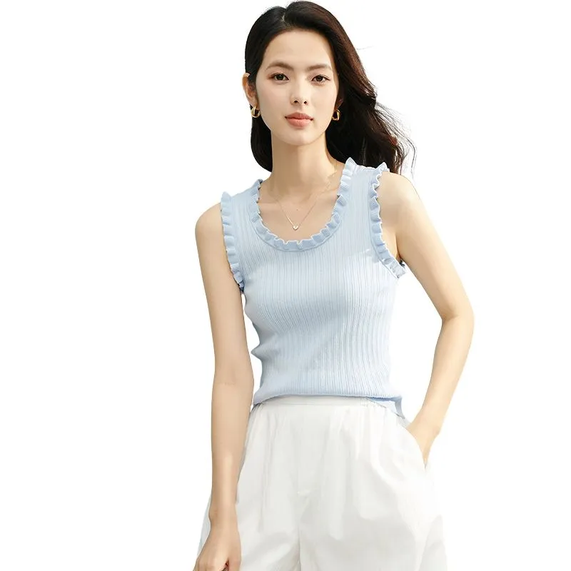 Late White Knitwear Women's Light Blue-2