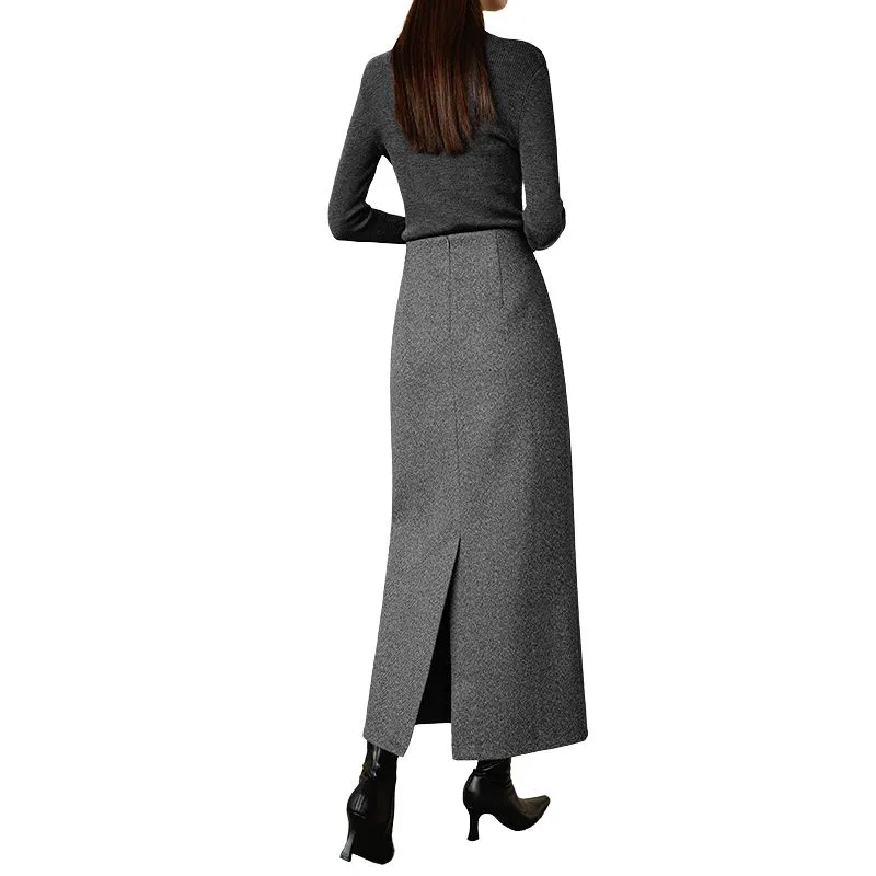 Late White Skirt Women's Heather Gray-1