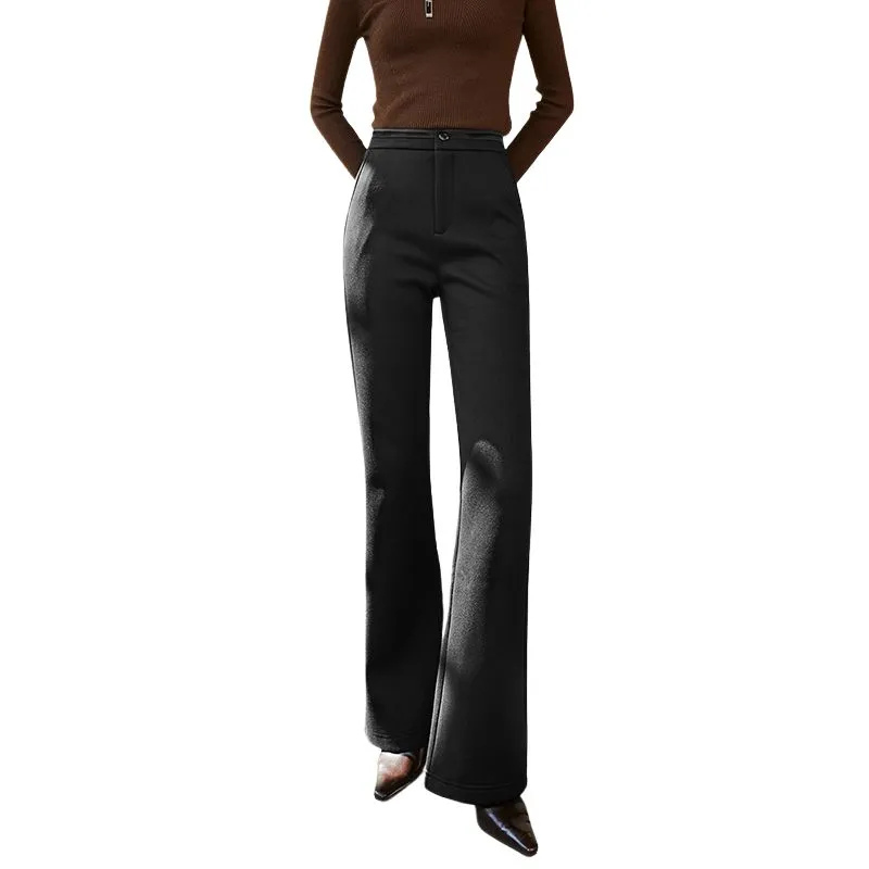 Late White Casual Pants Women's Black-5