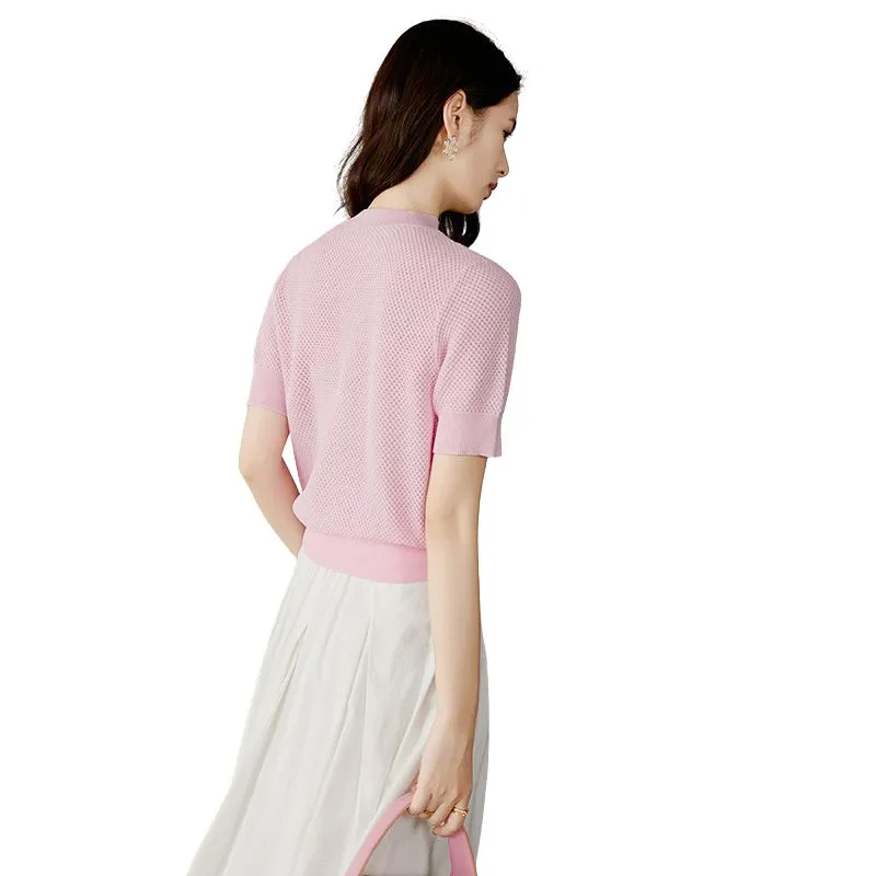Late White Knitwear Women's Pink-3