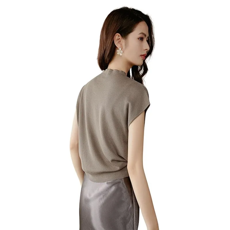 Late White Knitwear Women's Gray Tea Brown-3