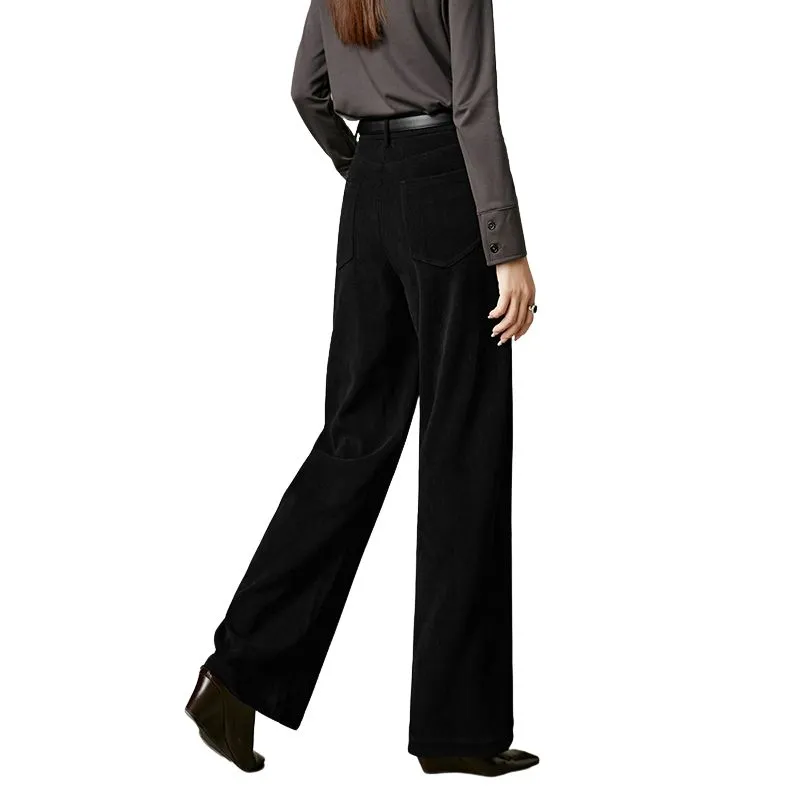 Late White Casual Pants Women's Dark Blue-5