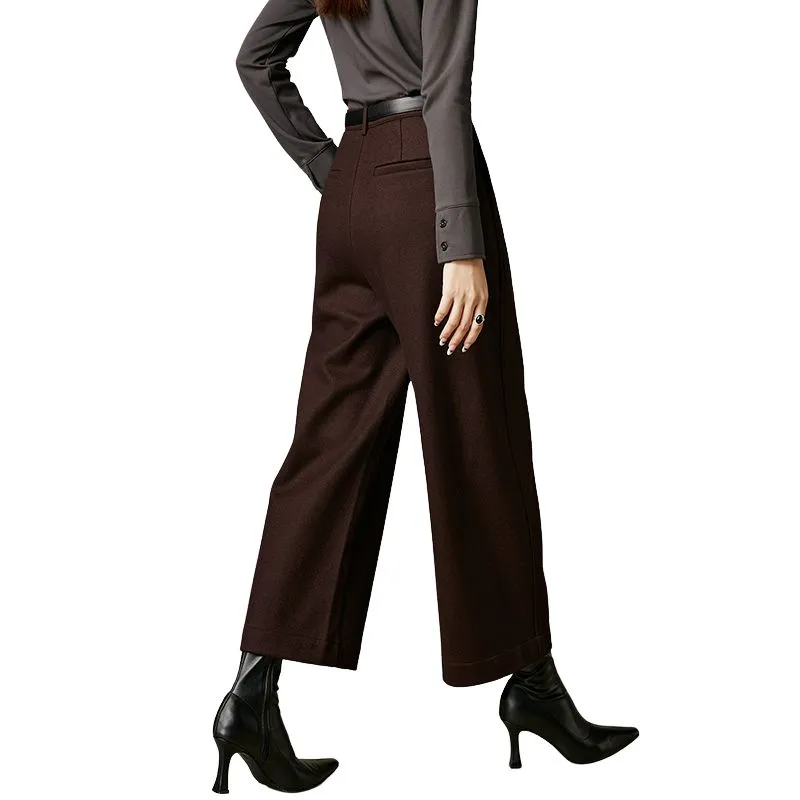 Late White Casual Pants Women's Dark Umber-1