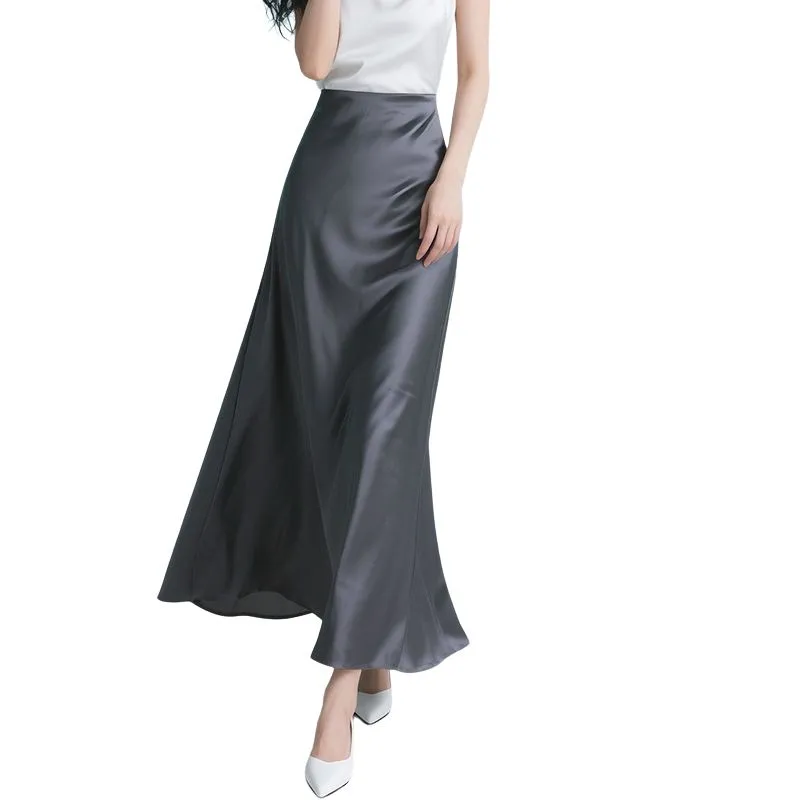 Late White Casual Long Skirt Women's-15