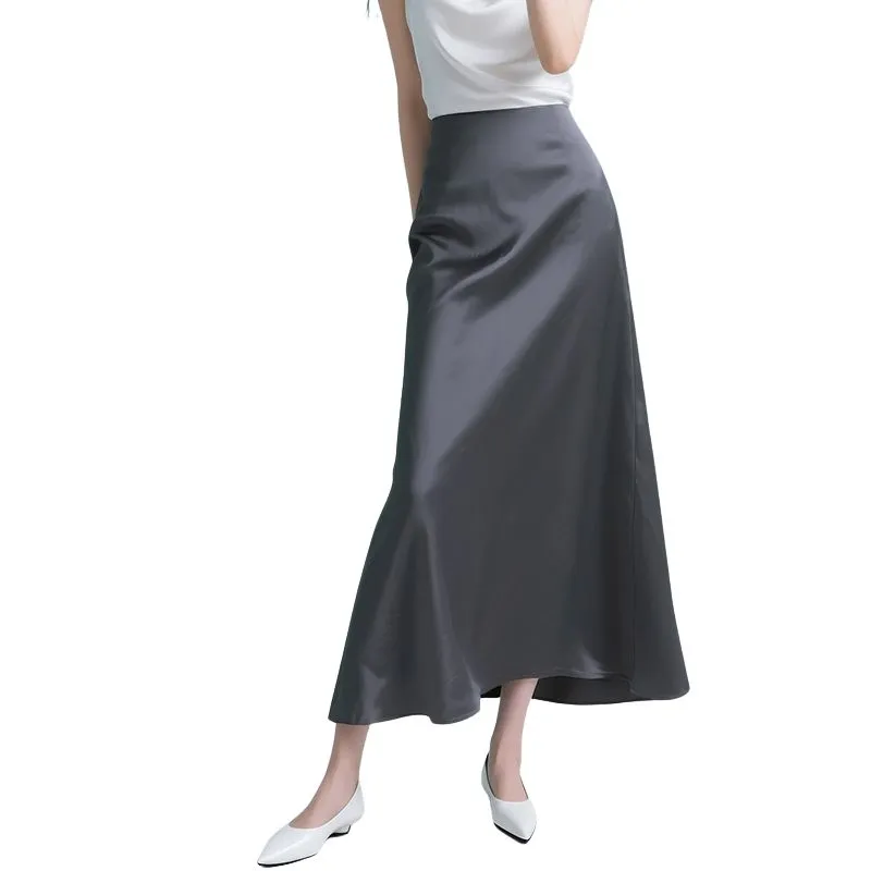 Late White Casual Long Skirt Women's-14