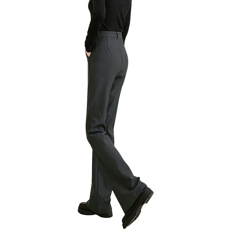 Late White Casual Pants Women's Dark Gray-1