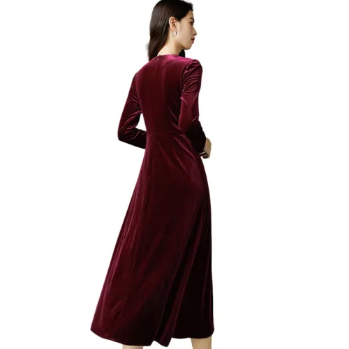 Late White Dress Women's Burgundy