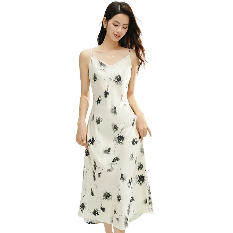 Late White Slip Dresses Women's Multicolor-2