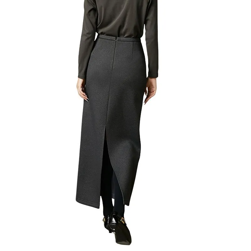 Late White Casual Long Skirt Women's Ancora Red-5