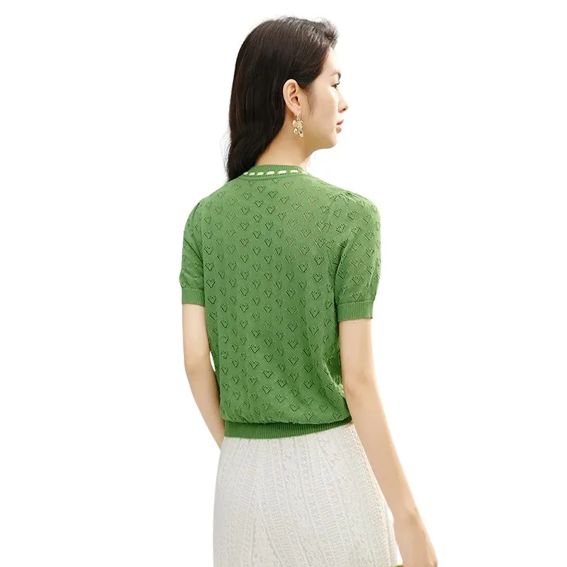 Late White Knitwear Women's Green-3