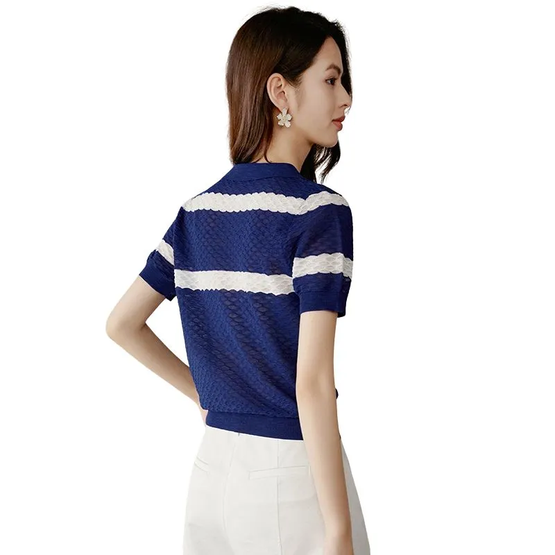 Late White Knitwear Women's Blue-3