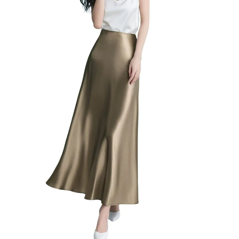 Late White Casual Long Skirt Women's-3