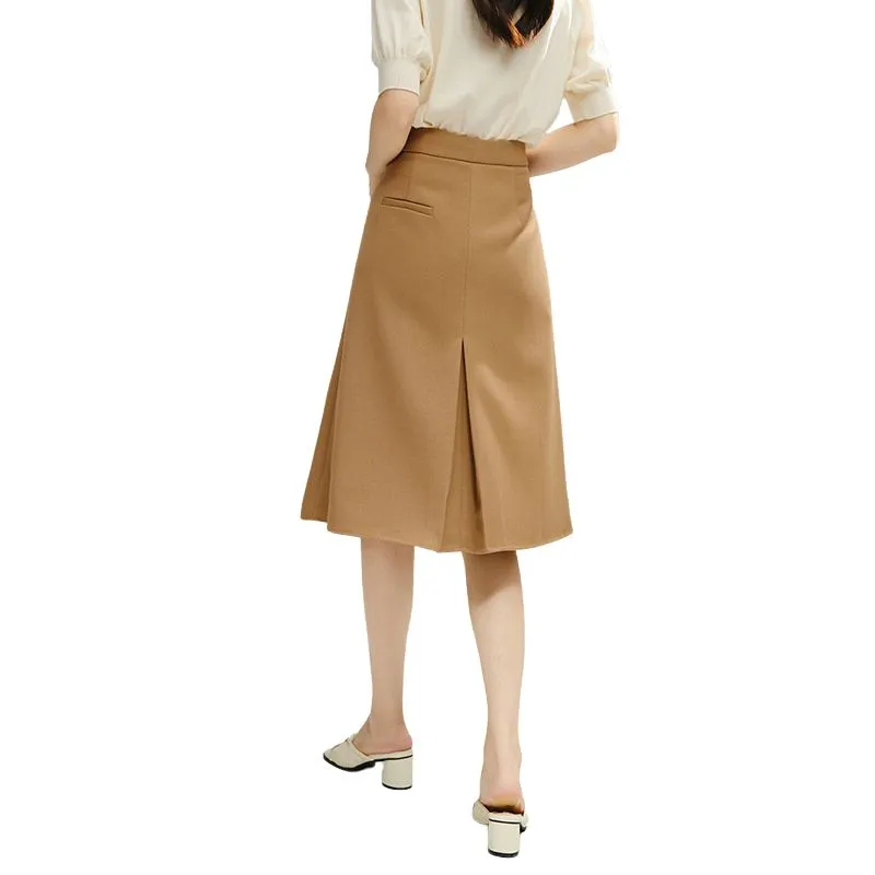 Late White Casual Long Skirt Women's-3