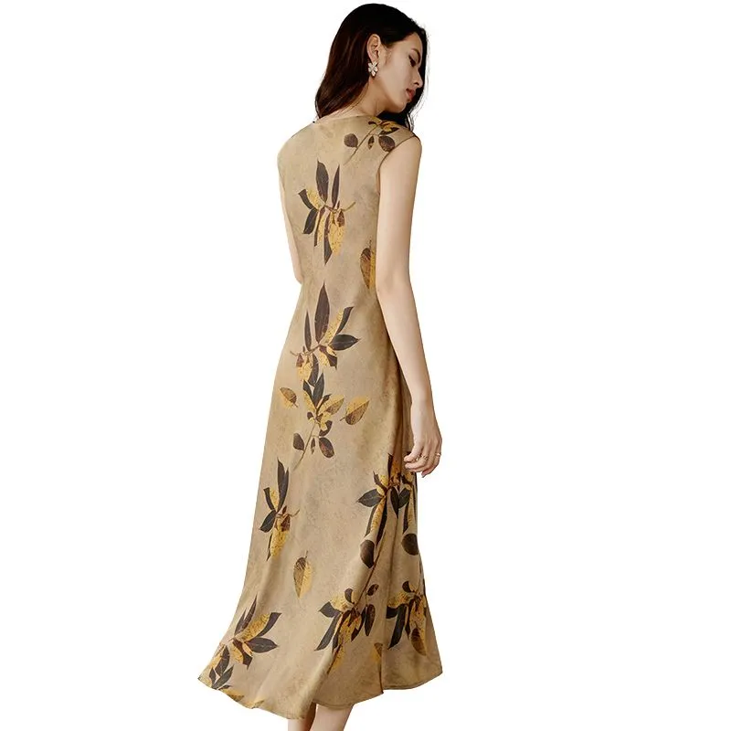 Late White Sleeveless Dress Women's Multicolor-3