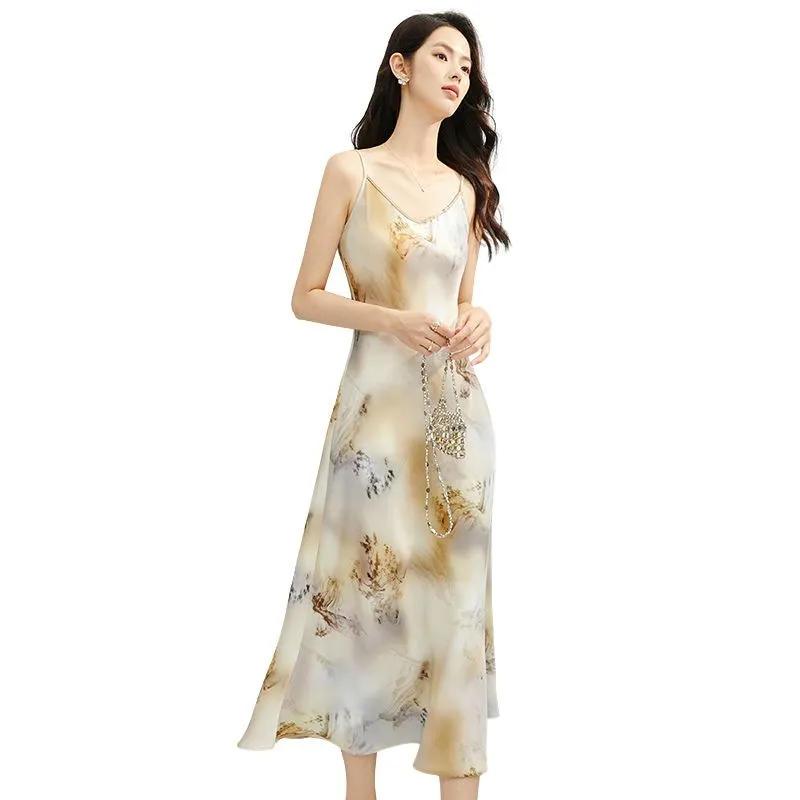 Late White Slip Dresses Women's Multicolor-2