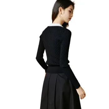 Late White Knitwear Women's Black